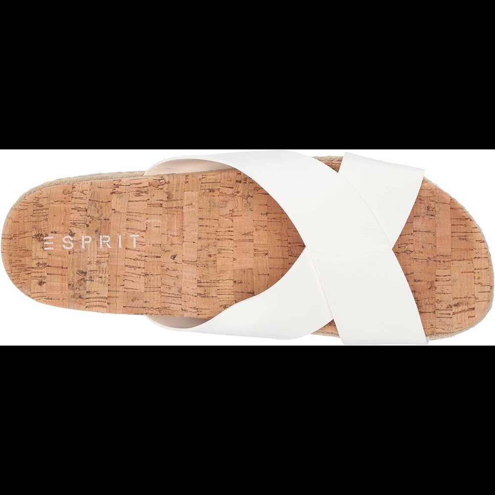 Espirit White Criss Cross Sandals Women’s Size 8M